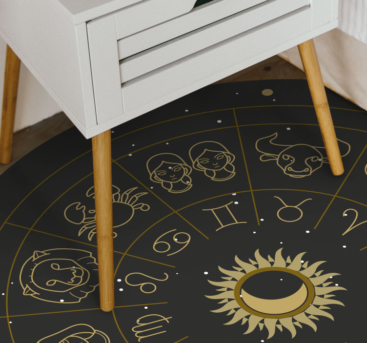 Mandala zodiako ženklai modernus kilimas - „Tenstickers“