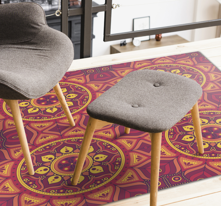 Mandalos įkvėpta simetrija mandala kilimėlis - „Tenstickers“