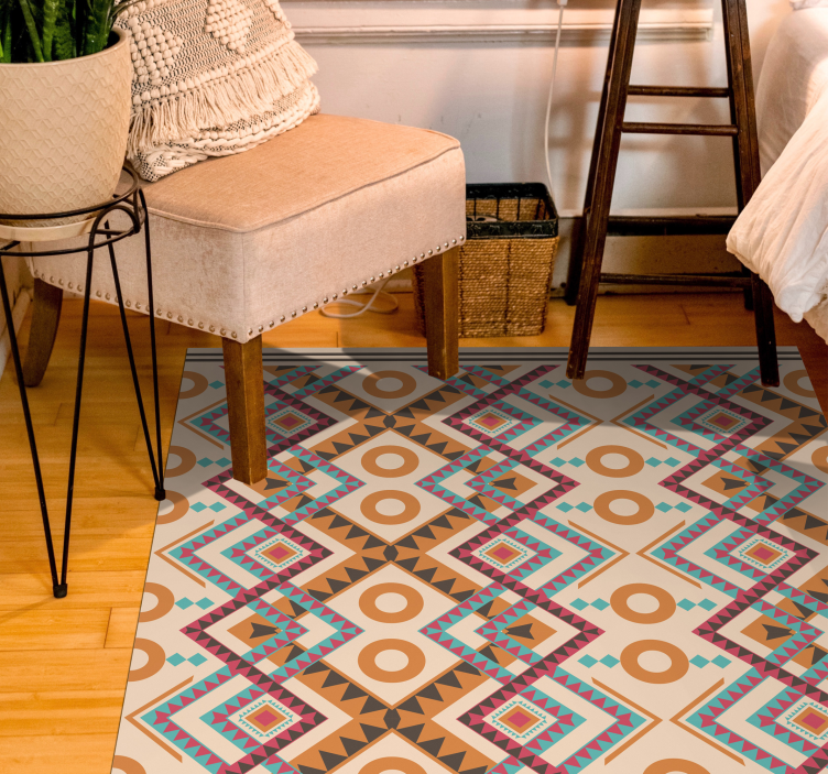įvairiaspalvis deimantų raštas etninis kilimėlis - „Tenstickers“