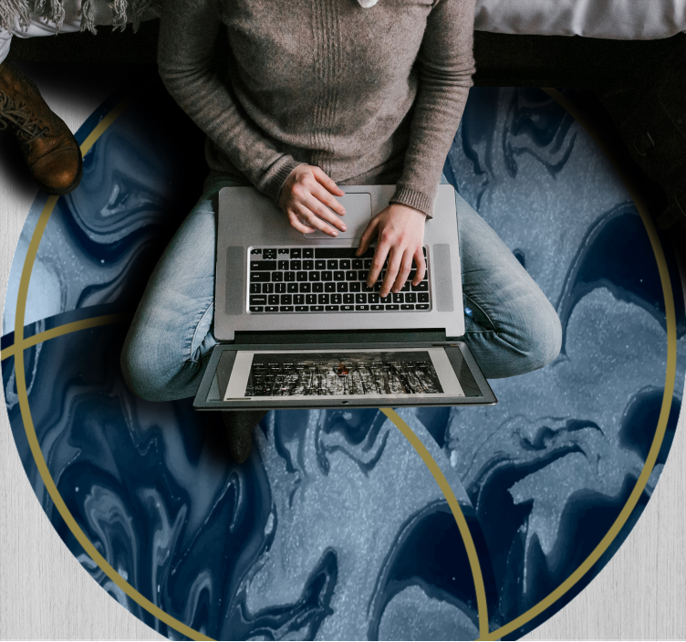 Marmurinis apskritas dizainas vinilinis kilimas - „Tenstickers“