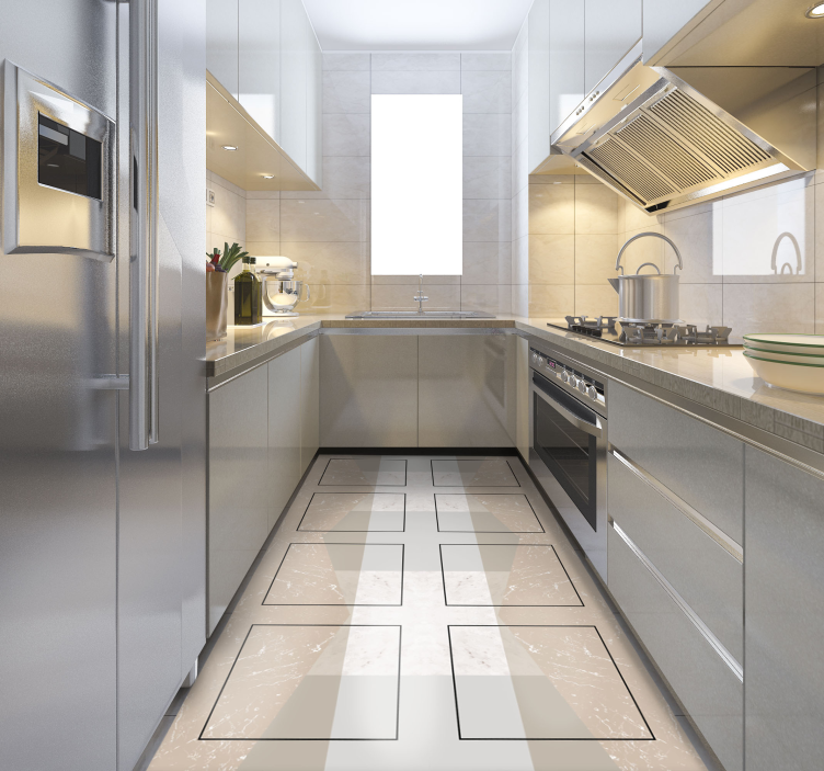 Marmuro kvadratai kilimas virtuvei - „Tenstickers“