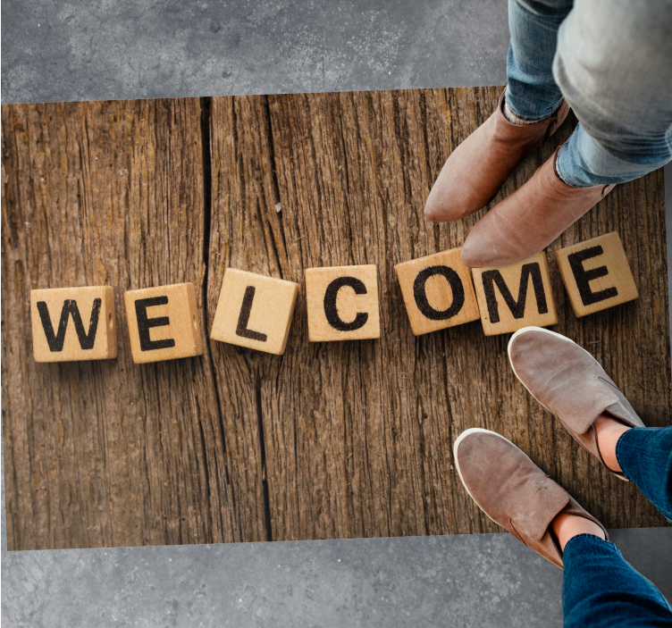 Medinė abėcėlė sveiki vinilo kilimėlas su frazėmis - „Tenstickers“