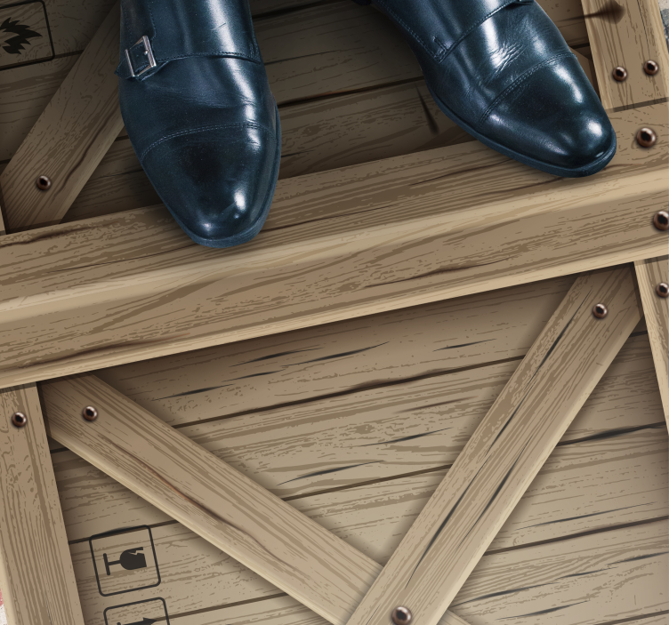 Medinės dėžės iliuzija medžio efekto kilimas - „Tenstickers“