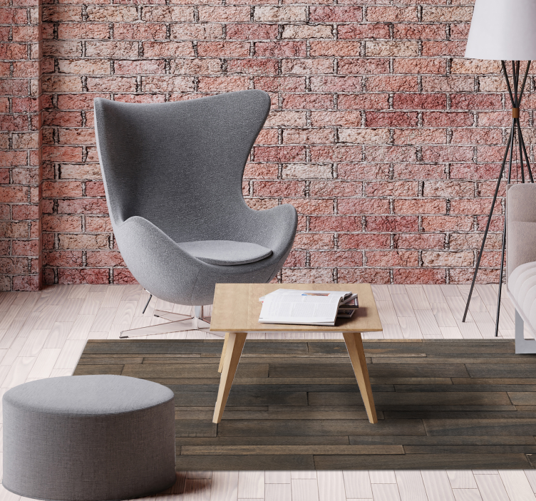 Medžio lentos anglies tekstūros efekto vinilo kilimas - „Tenstickers“