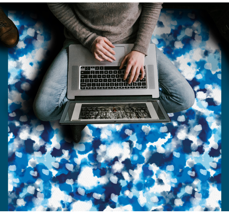 Mėlynas debesų raštas vinilinis kilimėlis - „Tenstickers“