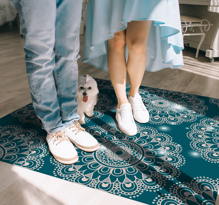 Mėlynas magiškas raštas mandala kilimėlis - „Tenstickers“