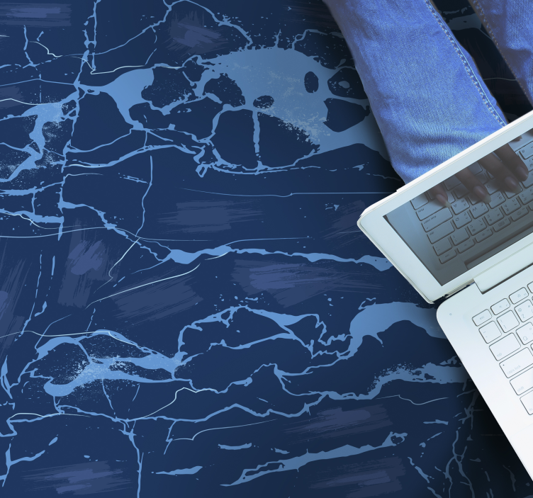 Mėlyno marmuro modernus vinilinis kilimas - „Tenstickers“