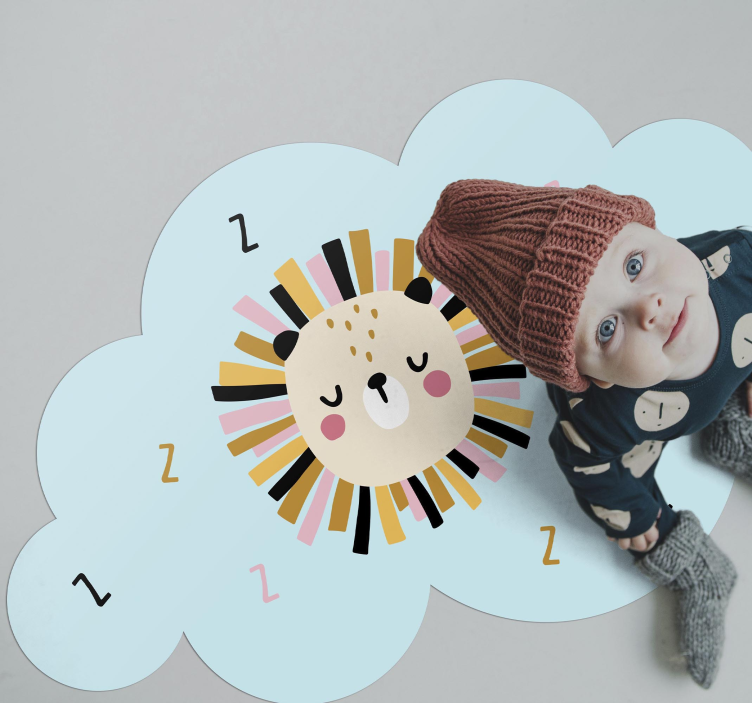 Mieguistas liūto debesis vaikų vinilinė kilimėlė - „Tenstickers“