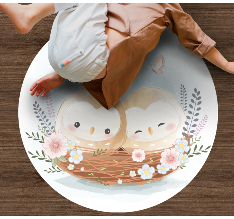 Poros pelėdų lizdas vinilo kilimėlis miegamajam - „Tenstickers“