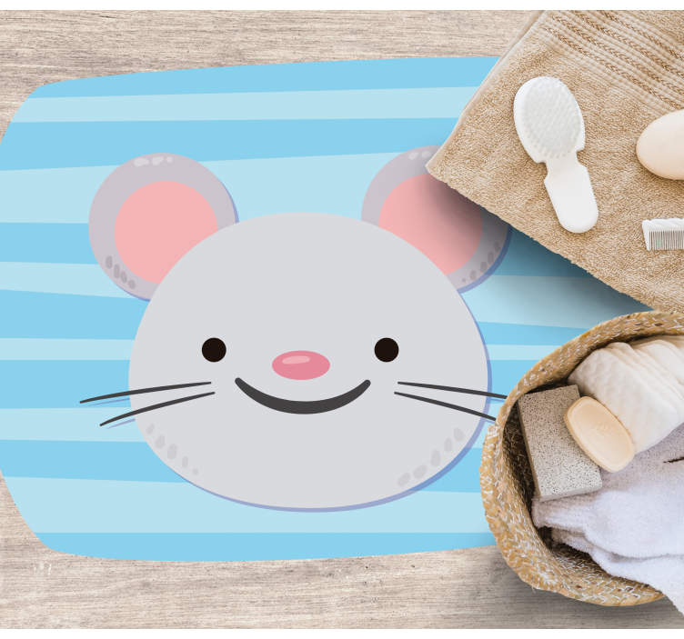 Mielas pelės veidas vaikų vinilinė kilimėlė - „Tenstickers“