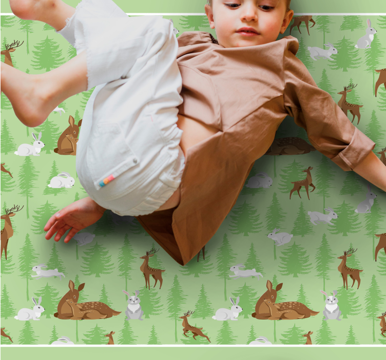 žali miško padarai gyvūnų vinilo kilimėlis - „Tenstickers“