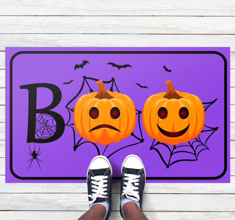 Moliūgo voratinklio bukas halloween kilimėlis - „Tenstickers“