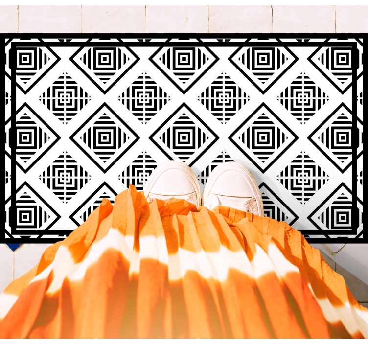 Monochrominiai motyvai geometriniai kilimas - „Tenstickers“