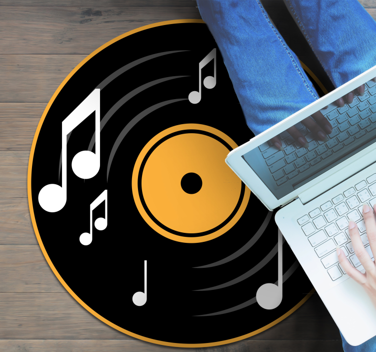 Muzikinės natos paauglių vinilo kilimas - „Tenstickers“