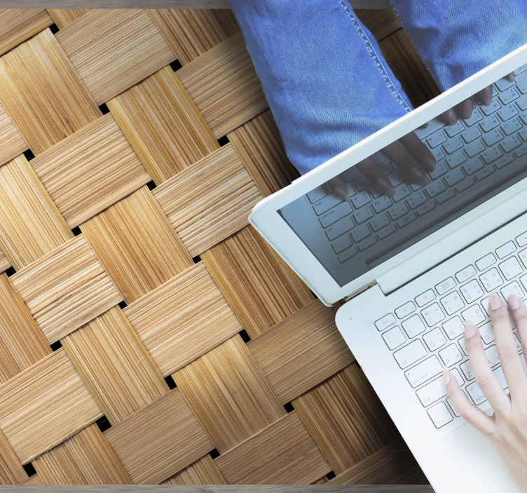 Natūralaus bambuko rašto tekstūros kilimas - „Tenstickers“