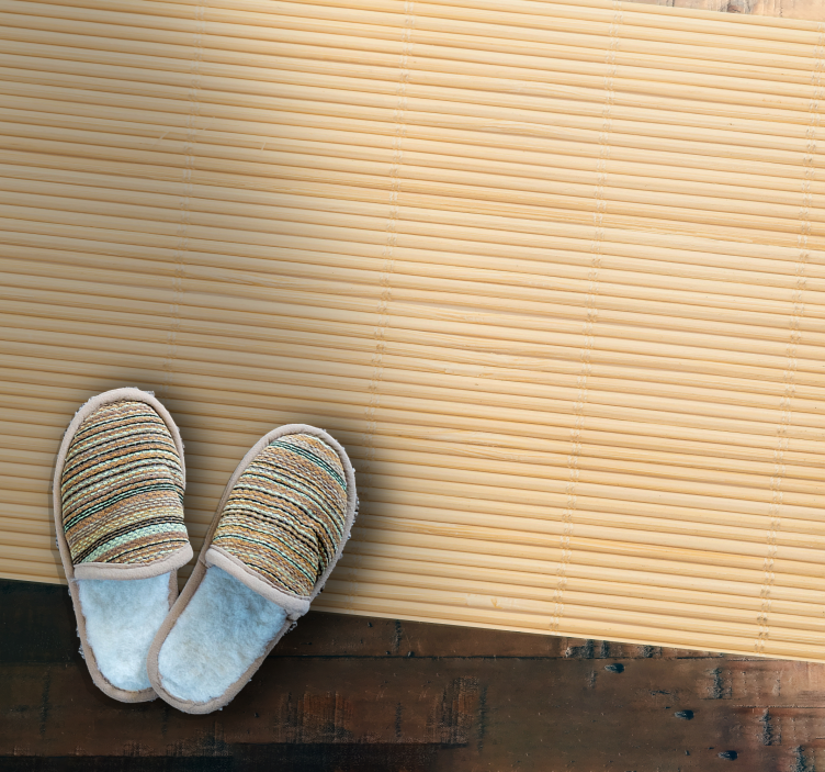Natūralios bambuko tekstūros koridoriaus vinilinė kilimėlė - „Tenstickers“