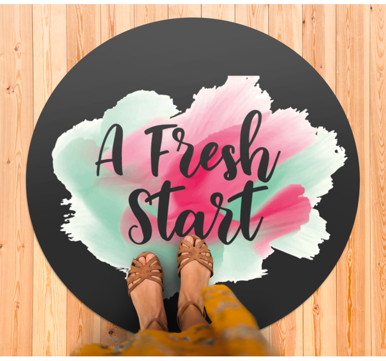 Nauja pradžia vinilo kilimėlas su frazėmis - „Tenstickers“