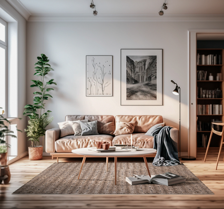 Nendrinės tekstūros kilimas etninis bėgiko kilimas - „Tenstickers“