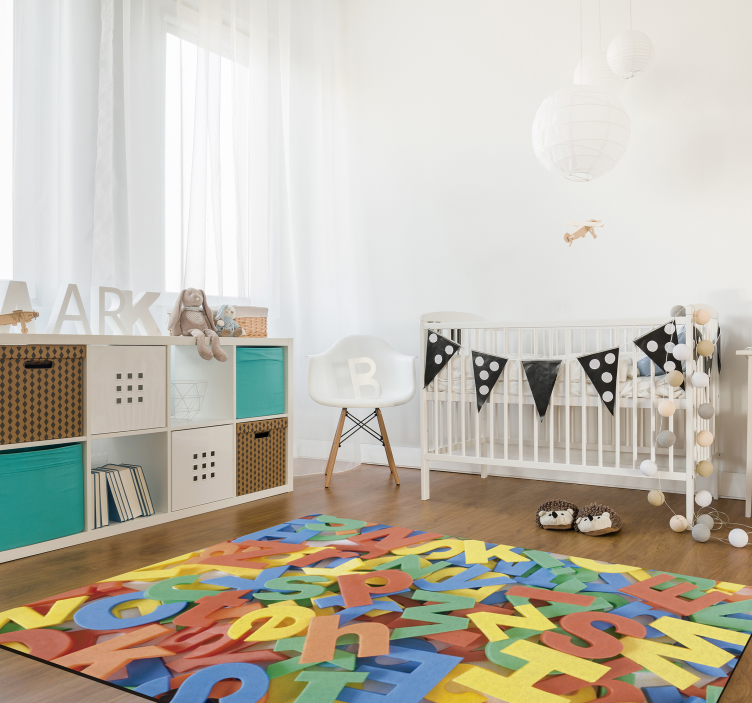 Spalvingas abėcėlės žaidimo paviršius abėcėlinis kilimėlis - „Tenstickers“