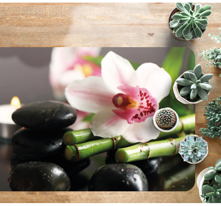 Orchidėjų ramybė gamtos vinilinis kilimas - „Tenstickers“