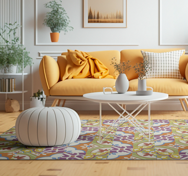 Ornamentinio rašto plytelės senoviniai viniliniai kilimas - „Tenstickers“