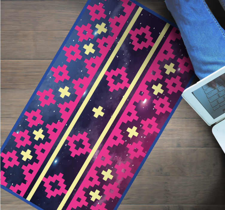 Pasaulio žemėlapis vinilo kilimėlis geometriniu kosmosu - „Tenstickers“