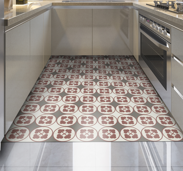 Pastelinės oranžinės ir smėlio spalvos plytelių kilimas - „Tenstickers“