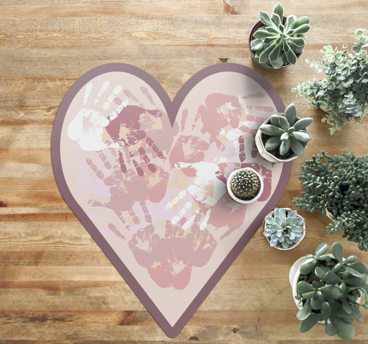 Personalizuota širdis vinyl kilimėlis su vardu - „Tenstickers“