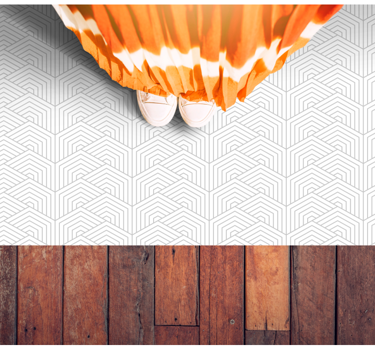 Pilkas šešiakampis raštas geometriniai kilimas - „Tenstickers“