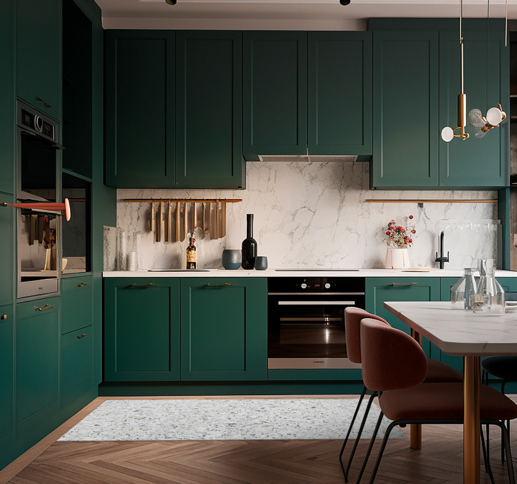 Pilkas terrazzo tekstūros vinilo kilimas - „Tenstickers“