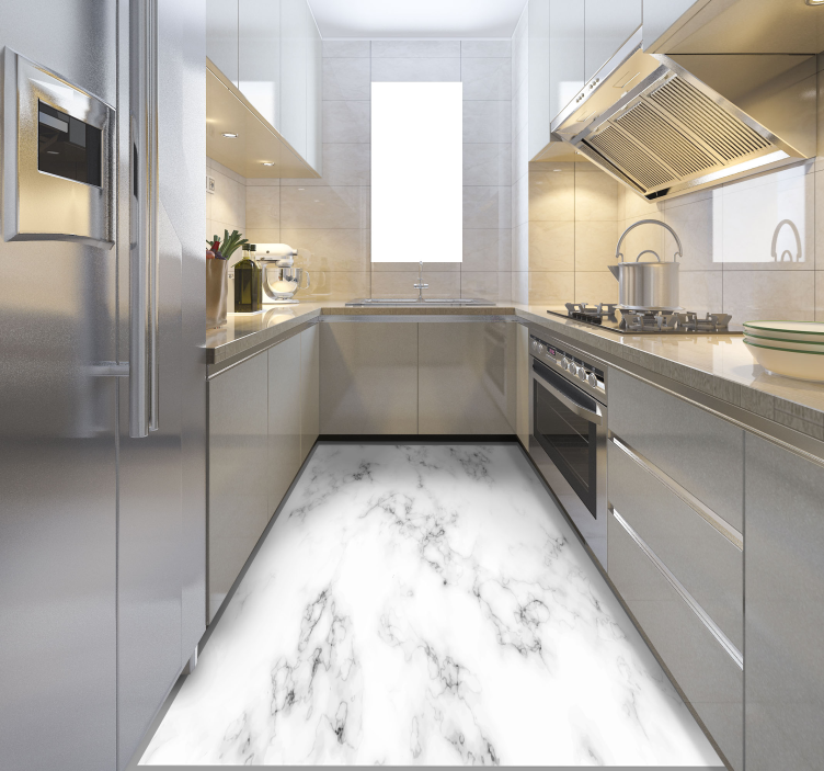 Pilkos marmurinės akmens grindų plytelės - „Tenstickers“