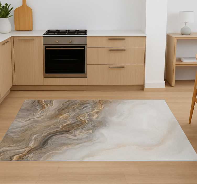 Pilkšvai pilkšvo onikso efektas Marmurinis vinilo kilimas - „Tenstickers“