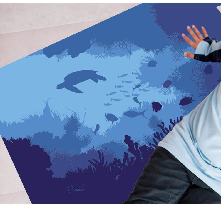 Po vandeniu gyvenimo vandenyno gamtos vinilo kilimas - „Tenstickers“