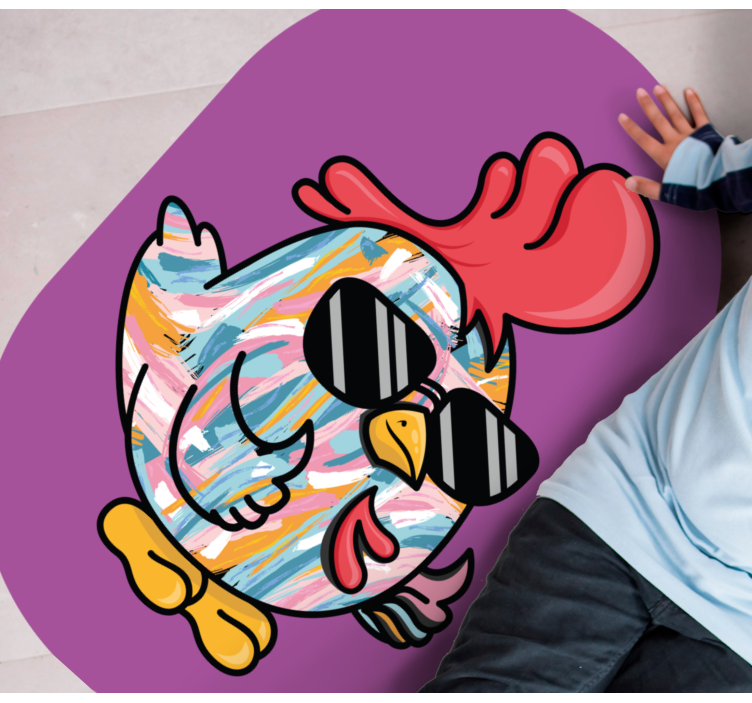 Prašmatnus vištienos personažas vinilinis kilimėlis - „Tenstickers“