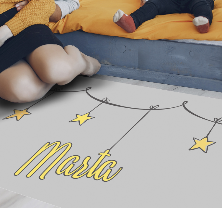 Pritaikyta žvaigždėta vinyl kilimėlis su vardu - „Tenstickers“