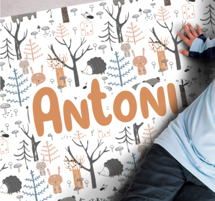 Pritaikytas miškas vinyl kilimėlis su vardu - „Tenstickers“