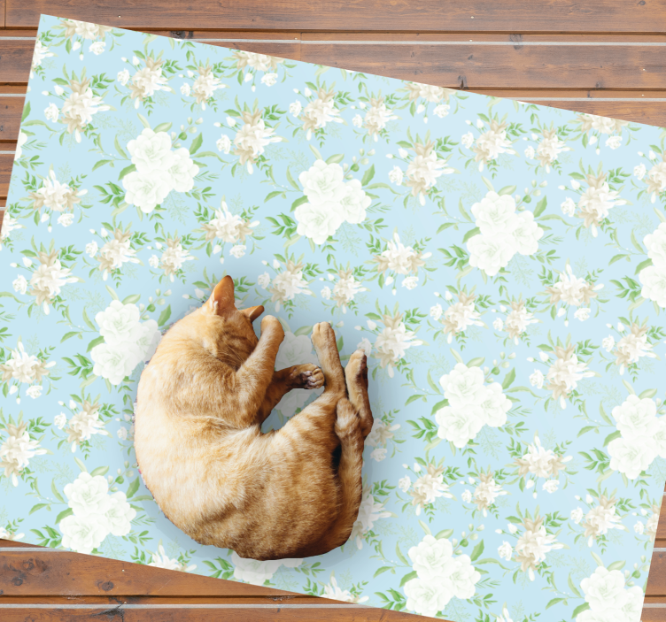 Rami gėlių elegancija gėlių rašto kilimėlis - „Tenstickers“