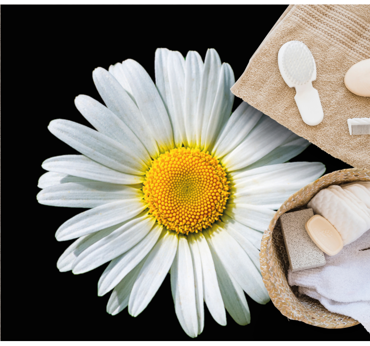 Ramunėlių žiedas gėlių rašto kilimėlis - „Tenstickers“