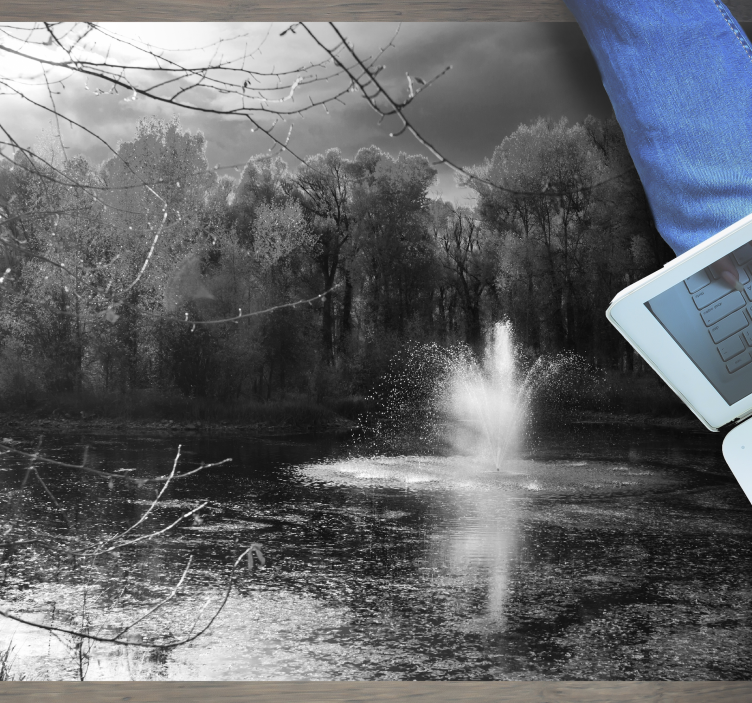 Ramus krioklio vaizdas gamtos vinilinis kilimas - „Tenstickers“