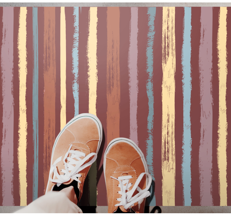 Rankomis dažyto audinio efektas dryžuotas vinilo kilimas - „Tenstickers“