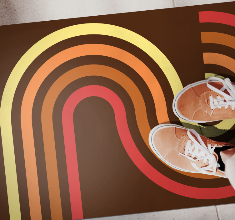 Retro juostelės senoviniai viniliniai kilimas - „Tenstickers“