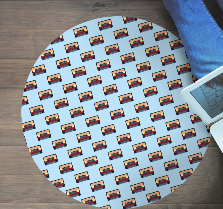 Senoviniai viniliniai kilimas retro kasetės koncepcija - „Tenstickers“