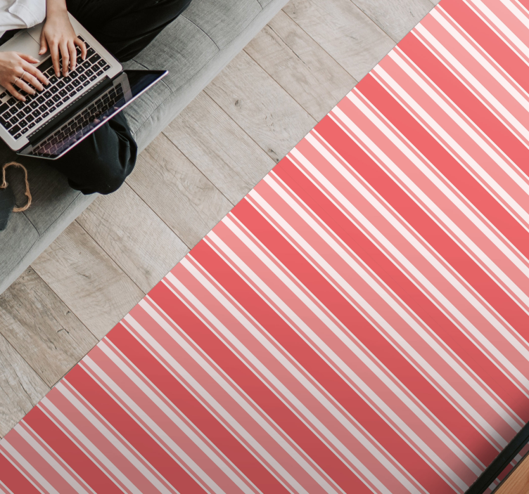 Rausvos spalvos brūkšninių juostų kilimas - „Tenstickers“