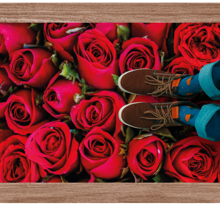 Rožių puokštė gėlių rašto kilimėlis - „Tenstickers“