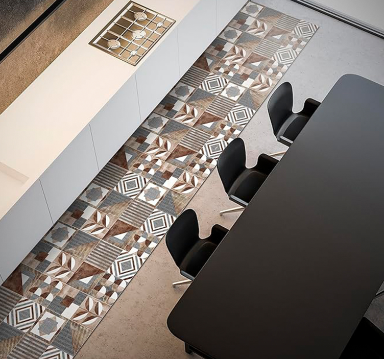 Rudas cementas mozaikinė vinilo kilimėlė - „Tenstickers“