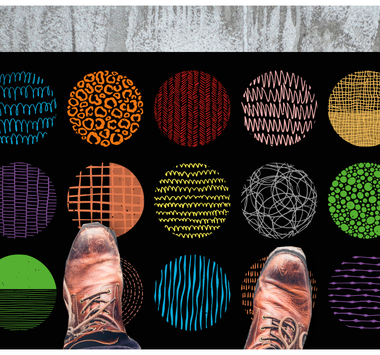 Ryškių raštų kolekcija modernus vinilinis kilimas - „Tenstickers“