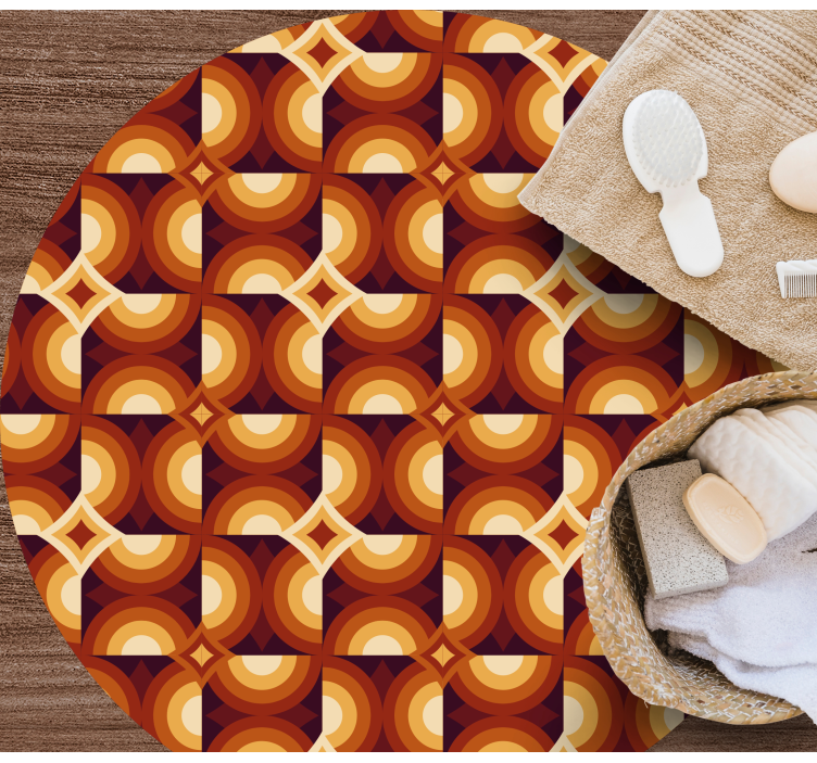 Ryškus apskritimo raštas geometriniai kilimas - „Tenstickers“