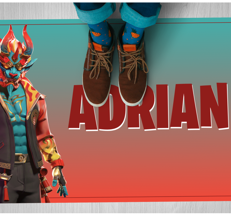 žaidimo personažas su vardu paaugliams vinilo kilimėlis - „Tenstickers“