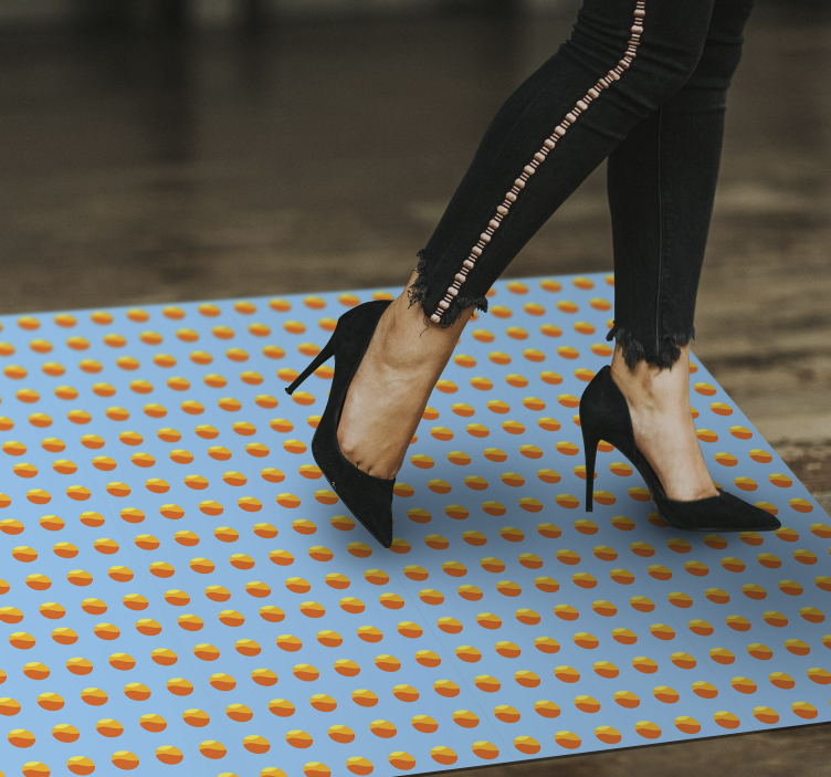 Saulės apelsinų raštas medžio efekto kilimas - „Tenstickers“