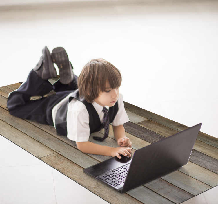 Senovinis medinis dryžuotas vinilo kilimas - „Tenstickers“